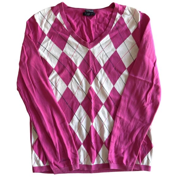 Tommy Hilfiger Argyle V-Neck Sweater ASO Spencer Hastings - Picture 2 of 10